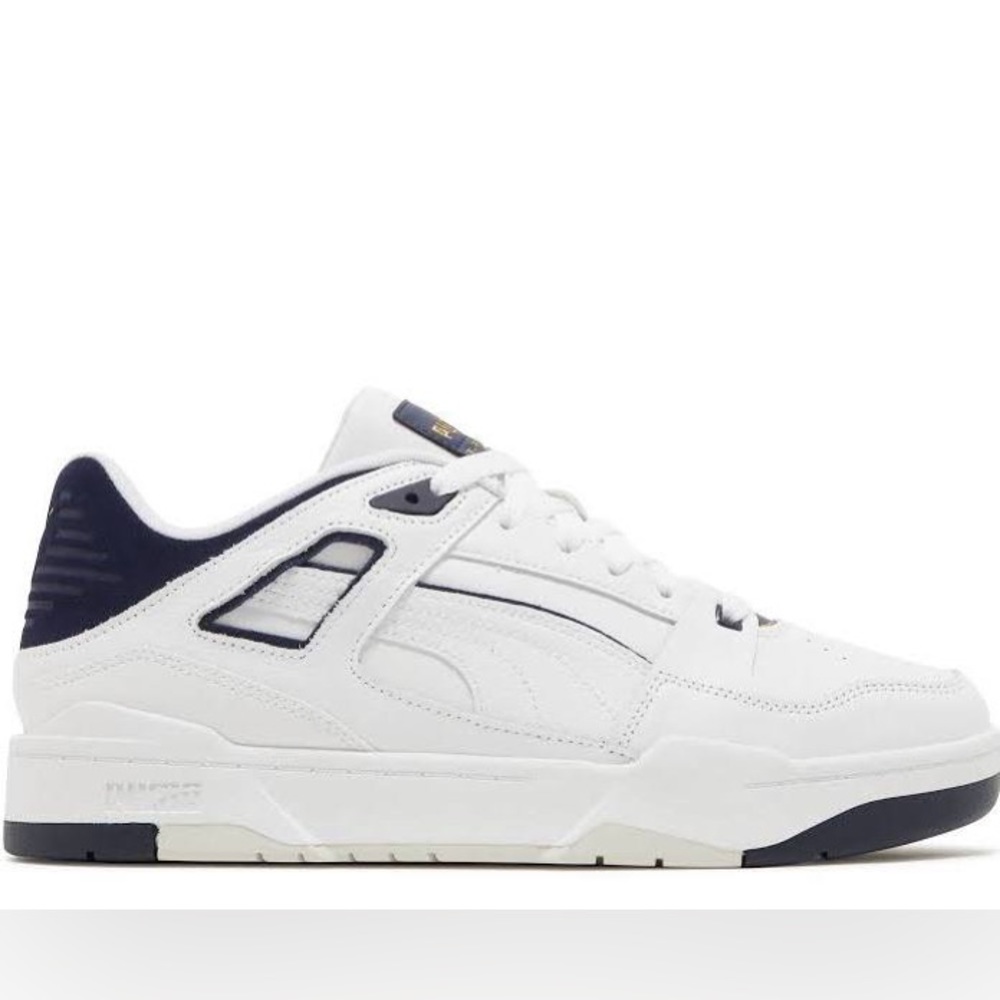 unisex navy and white puma slipstream sneakers